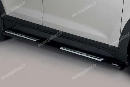 MISUTONIDA OVAL SIDE BARS WITH INTEGRATED PLASTIC FOOTSTEPS MITSUBISHI Pajero