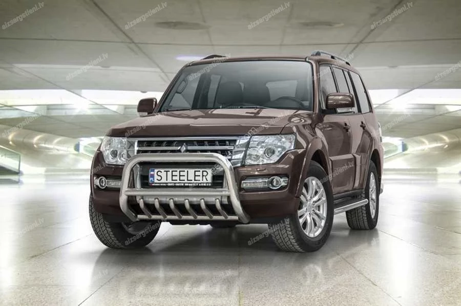 STEELER PRIEKŠĒJAIS A FORMAS AIZSARGSTIENIS AR ŠĶĒRSSTIENI UN AIZSARGRIBĀM MITSUBISHI Pajero
