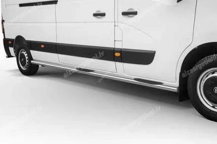 STEELER ROUND SIDE BARS WITH PLASTIC FOOTSTEPS OPEL Movano, RENAULT Master