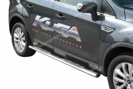 MISUTONIDA OVAL SIDE BARS WITH PLASTIC FOOTSTEPS FORD Kuga