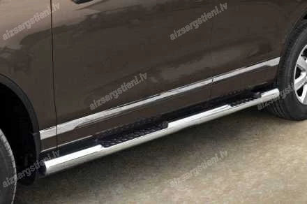 STEELER ROUND SIDE BARS WITH INTEGRATED FOOTSTEPS VOLKSWAGEN Touareg