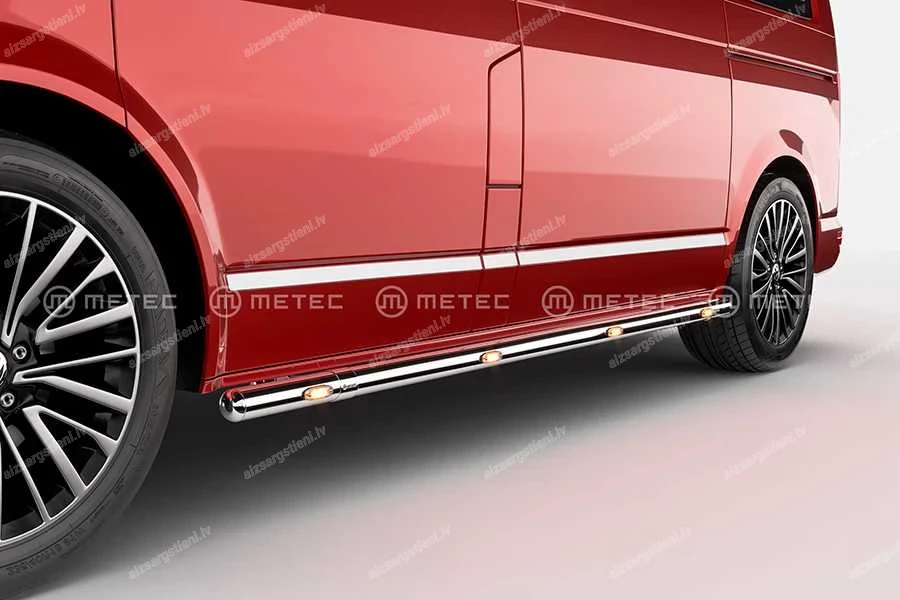 METEC APAĻI SĀNU AIZSARGSTIEŅI AR PAPILDUS LED GABARĪTGAISMĀM (L1 RITEŅU BĀZE) VOLKSWAGEN T6, VOLKSWAGEN T6.1