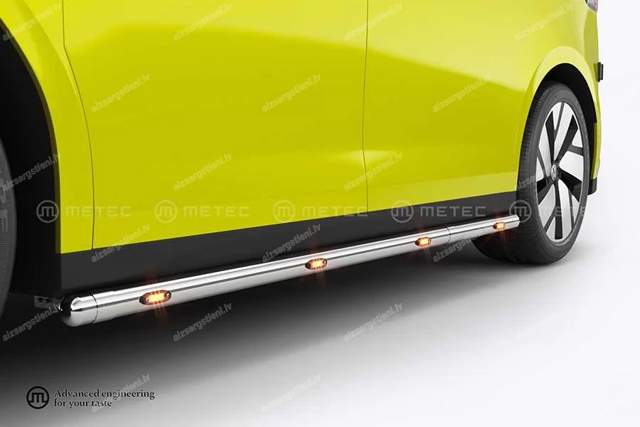 METEC ROUND SIDE PROTECTION BARS WITH ADDITIONAL LED BODY LIGHTS (L1 WHEELBASE) VOLKSWAGEN ID.Buzz