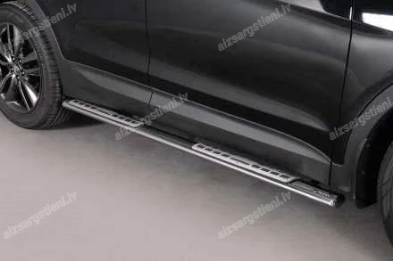 MISUTONIDA OVAL SIDE BARS WITH INTEGRATED PLASTIC FOOTSTEPS HYUNDAI Santa Fe